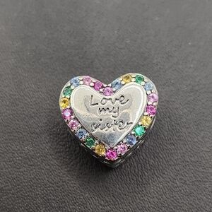Love my sister sterling silver charm‎ (NWOT)